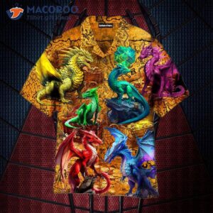 Fantastic Dragon’s Treasure Chest Full Of Gold Hawaiian Shirts