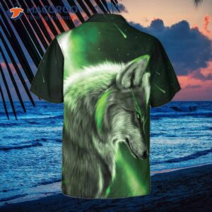 Fantasy Green Wolf Hawaiian Shirt