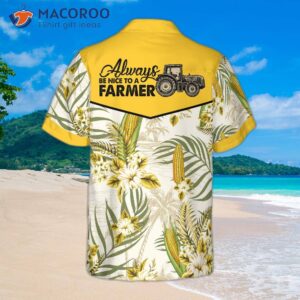 Farmer Corn Wore A Hawaiian Shirt.