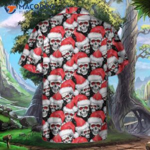 Fashionable Christmas Skulls Hawaiian Shirt, Cool Shirt
