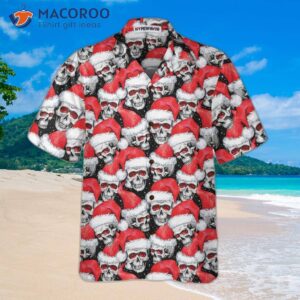 fashionable christmas skulls hawaiian shirt cool shirt 2