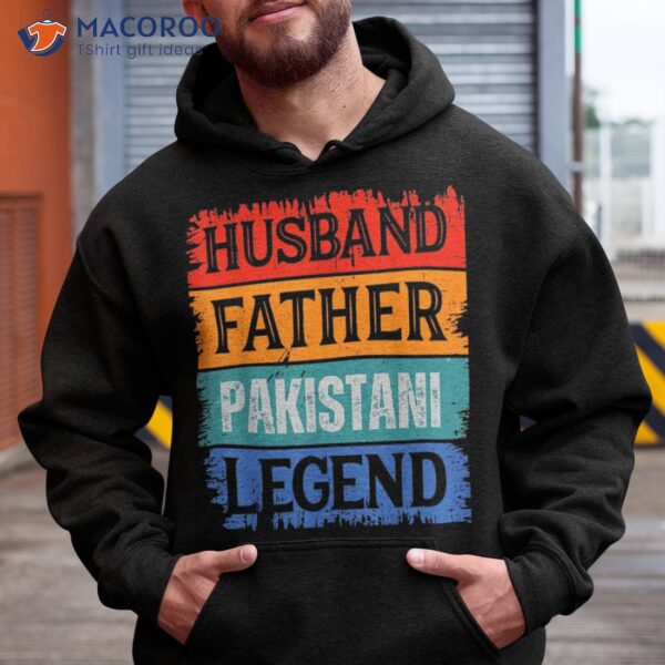 Father Husband Pakistani Legend Proud Dad Funny Retro Papa Shirt