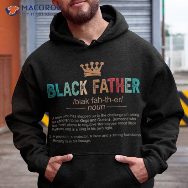 Father’s Day Black Father Noun Definition African American Shirt