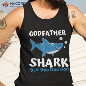 fathers day gift from godson goddaughter godfather shark shirt tank top 3