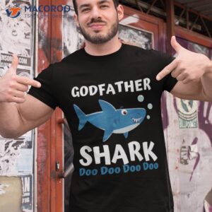 fathers day gift from godson goddaughter godfather shark shirt tshirt 1