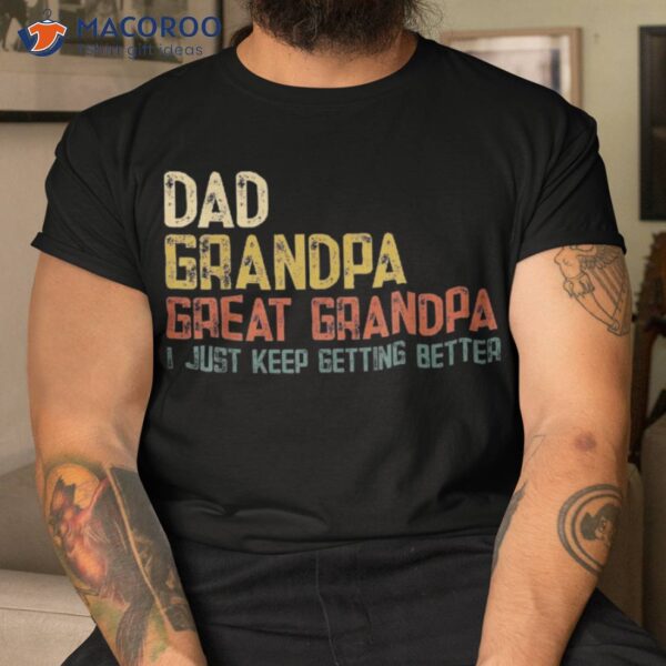 Fathers Day Gift From Grandkids Dad Grandpa Great Shirt