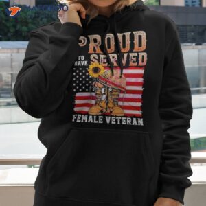 female veteran 4th of july vintage american flag shirt hoodie