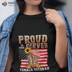 female veteran 4th of july vintage american flag shirt tshirt