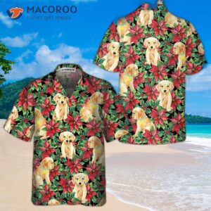 Festive Labrador Retriever Puppy Hawaiian Shirt, Funny Best Christmas Gift