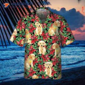 festive labrador retriever puppy hawaiian shirt funny best christmas gift 2