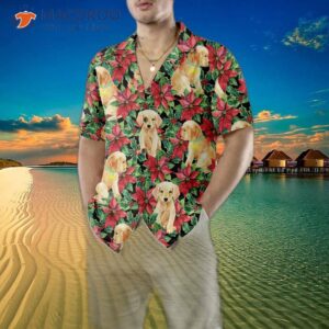 festive labrador retriever puppy hawaiian shirt funny best christmas gift 3