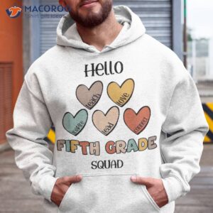 fifth grade squad hello 5th teacher back to school shirt hoodie