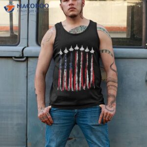 fighter jet airplane usa flag 4th of july patriotic shirt tank top 2