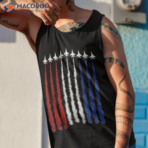 fighter jets airplane american flag 4th of july celebration shirt tank top 1