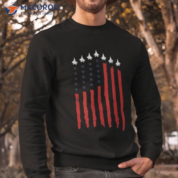 Fighter Jets With Usa American Flag 4th Of July Celebration Shirt