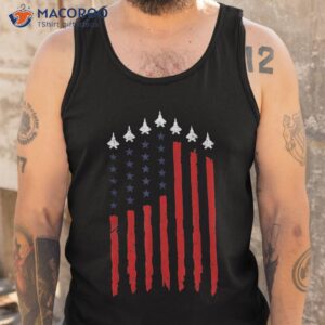 fighter jets with usa american flag 4th of july celebration shirt tank top