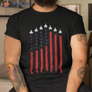fighter jets with usa american flag 4th of july celebration shirt tshirt