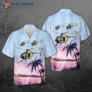 Finnish Army Md Helicopters Md-500e (369e) Hawaiian Shirt