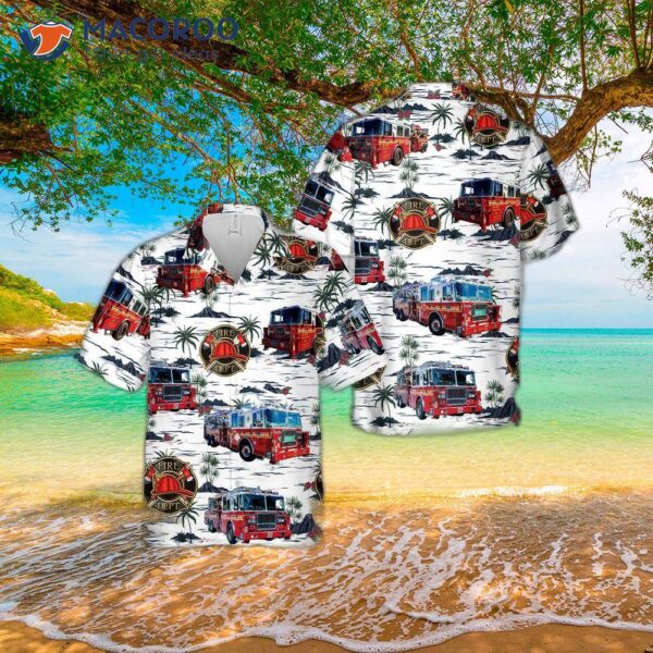 Fire-truck Hawaiian Shirt