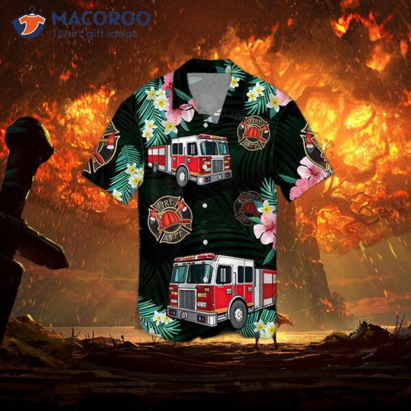 Fire-truck Hawaiian Shirt