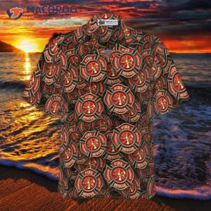 firefighter courage rescue honor hawaiian shirt fire departt logo pattern for 2