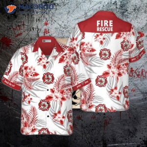 firefighter fire rescue hawaiian shirt 0