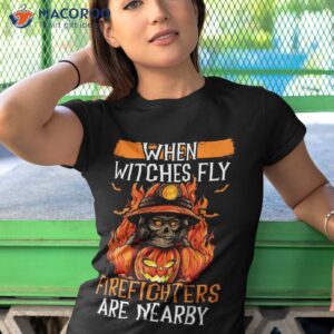 firefighter halloween trick or treat firefighting fireman shirt tshirt 1