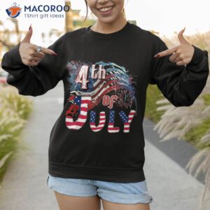 fireworks happy 4th of july us flag american shirt sweatshirt 2