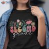 First Day Of 2nd Grade Back To School Retro Groovy Flower Shirt
