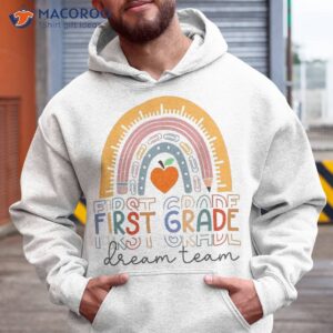 first grade dream team rainbow welcome back to school shirt hoodie 2
