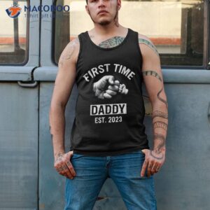 first time daddy new dad est 2023 fathers day baby kids shirt tank top 2