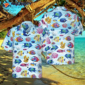 fish and coral hawaiian shirt 0