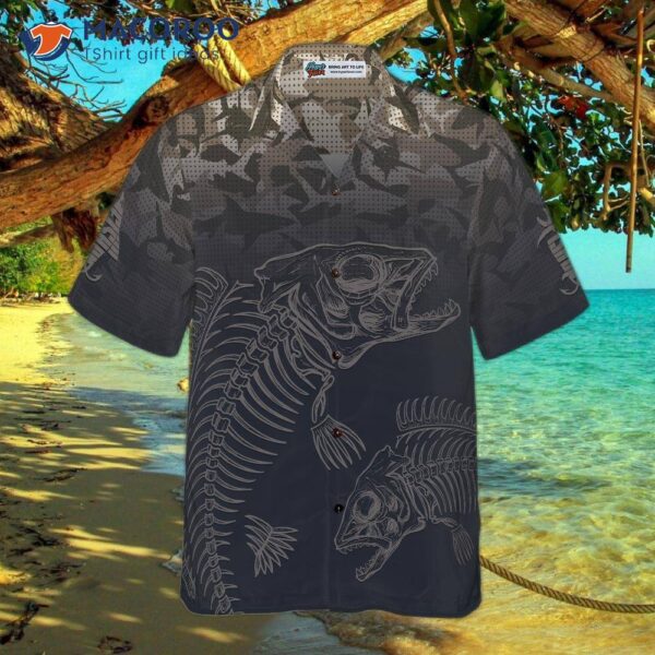 Fish Reaper, Skeleton, Fishing Hawaiian Shirt