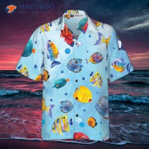 fish watercolor pattern v2 hawaiian shirt 2