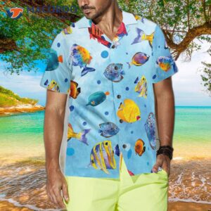 fish watercolor pattern v2 hawaiian shirt 3