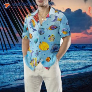 fish watercolor pattern v2 hawaiian shirt 4