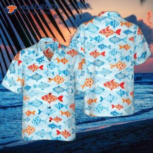 fish watercolor pattern v4 hawaiian shirt 0