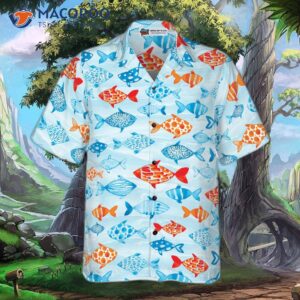 fish watercolor pattern v4 hawaiian shirt 1