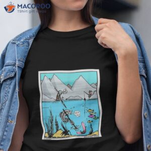 fish with metal detector funny fishing treasure hunter gift shirt tshirt