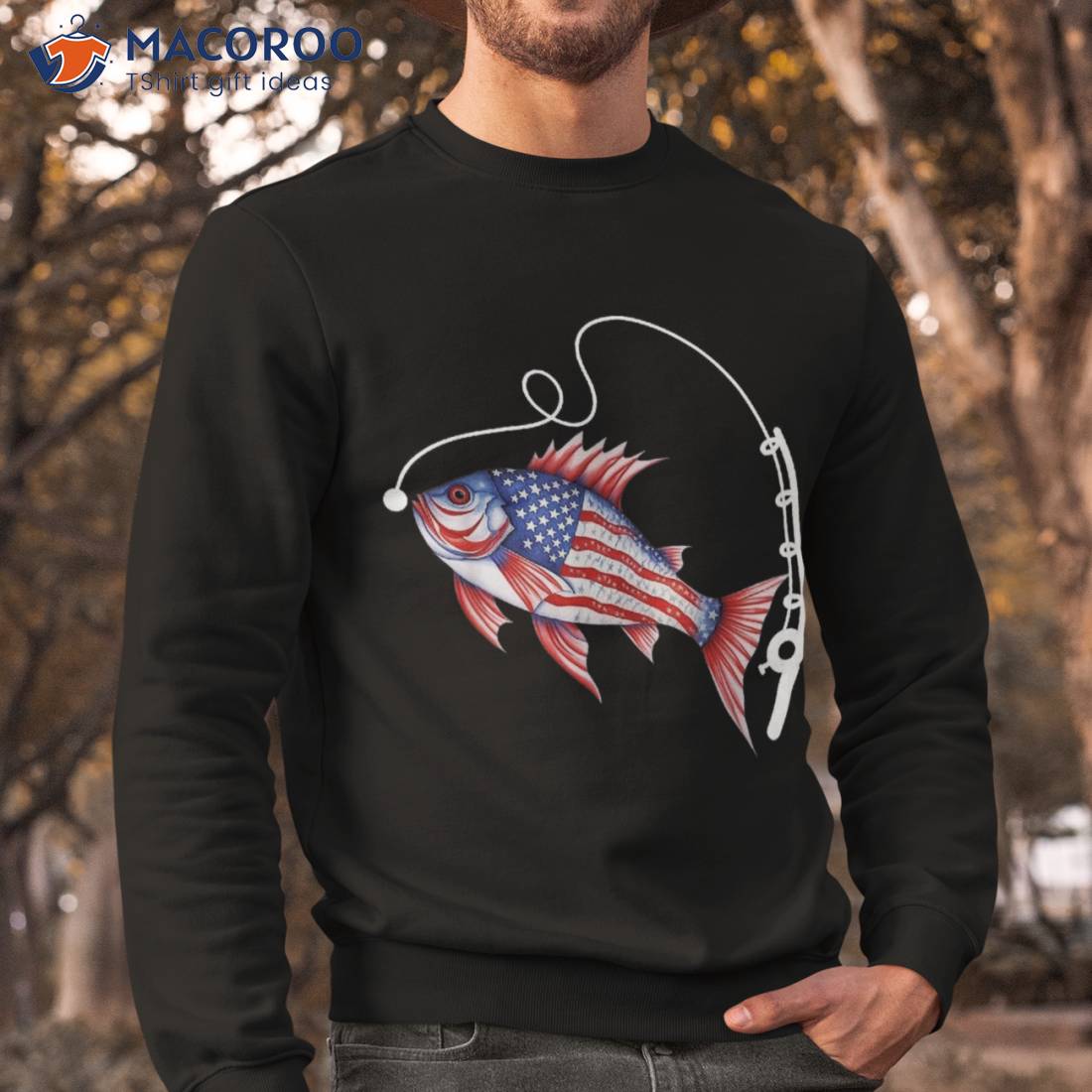 Fisherman American Flag Fishing Shirt