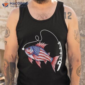 fisherman american flag fishing shirt tank top