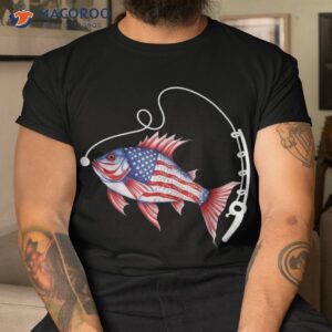 fisherman american flag fishing shirt tshirt