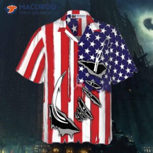 fishhook american flag hawaiian shirt 2