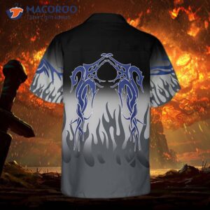 Flame And Dragon Tattoo Hawaiian Shirt, Print Shirt For