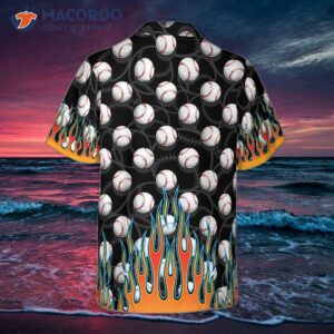 flame baseball s hawaiian shirt 1