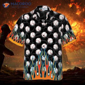 flame baseball s hawaiian shirt 2