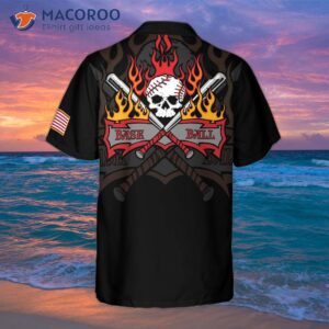 flame football hawaiian shirt 1