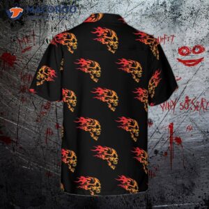 flaming angry skull hawaiian shirt 1
