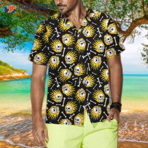 flaming skull pattern hawaiian shirt unique flame shirt for print 3