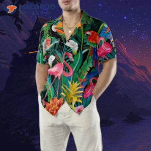 flamingo patterned hawaiian shirt 4